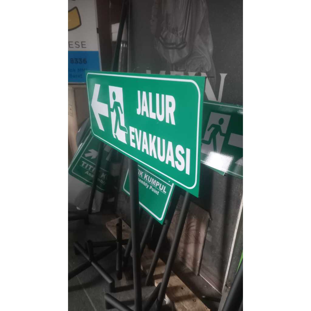 Jual Plang Jalur Evakuasi / Titik Kumpul / Rambu-rambu Bisa Custom ...