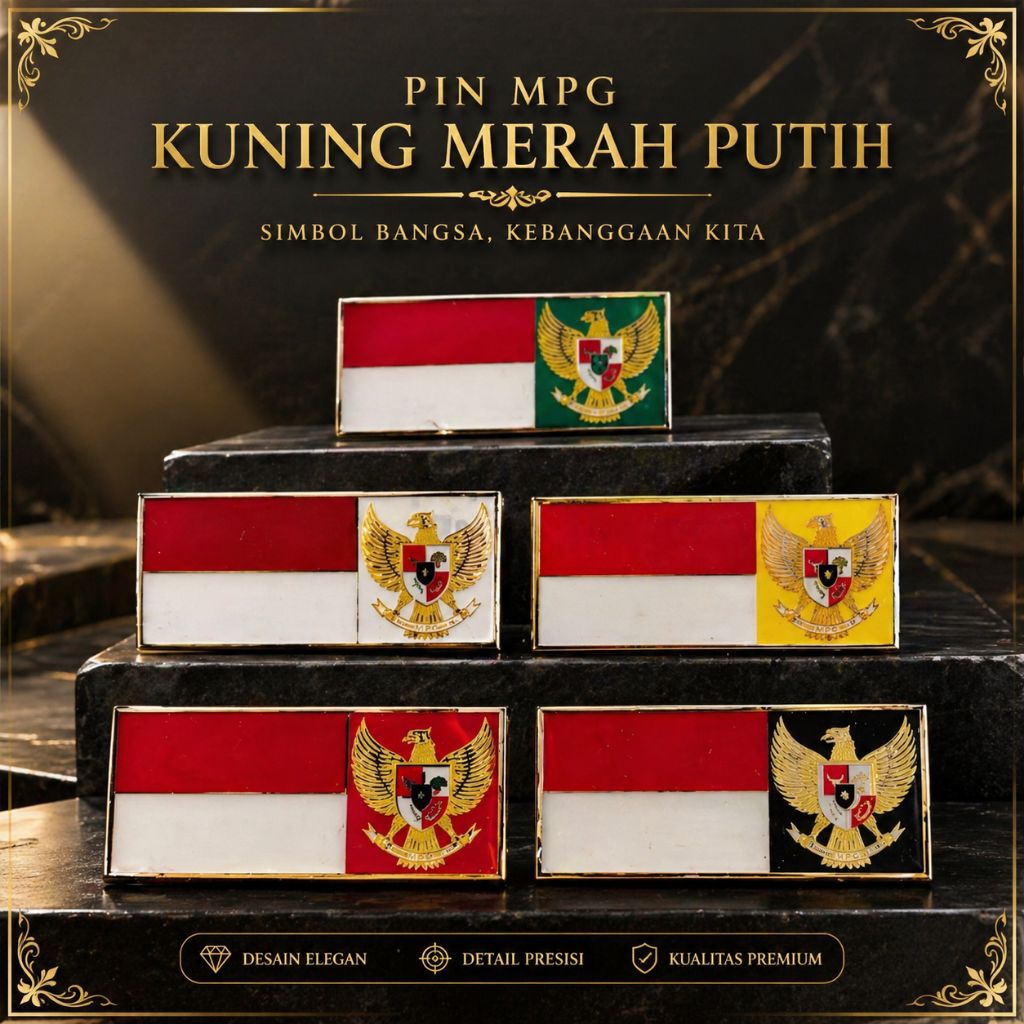 Jual PIN MPG KUNING MERAH PUTIH HIJAU HITAM - PIN MERAH PUTIH GARUDA ...
