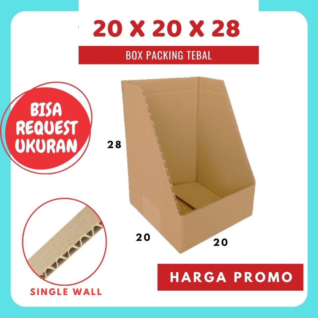 Jual Kardus Rak Besar 20x20x28 Box File Dus Packing Kotak Kemasan ...