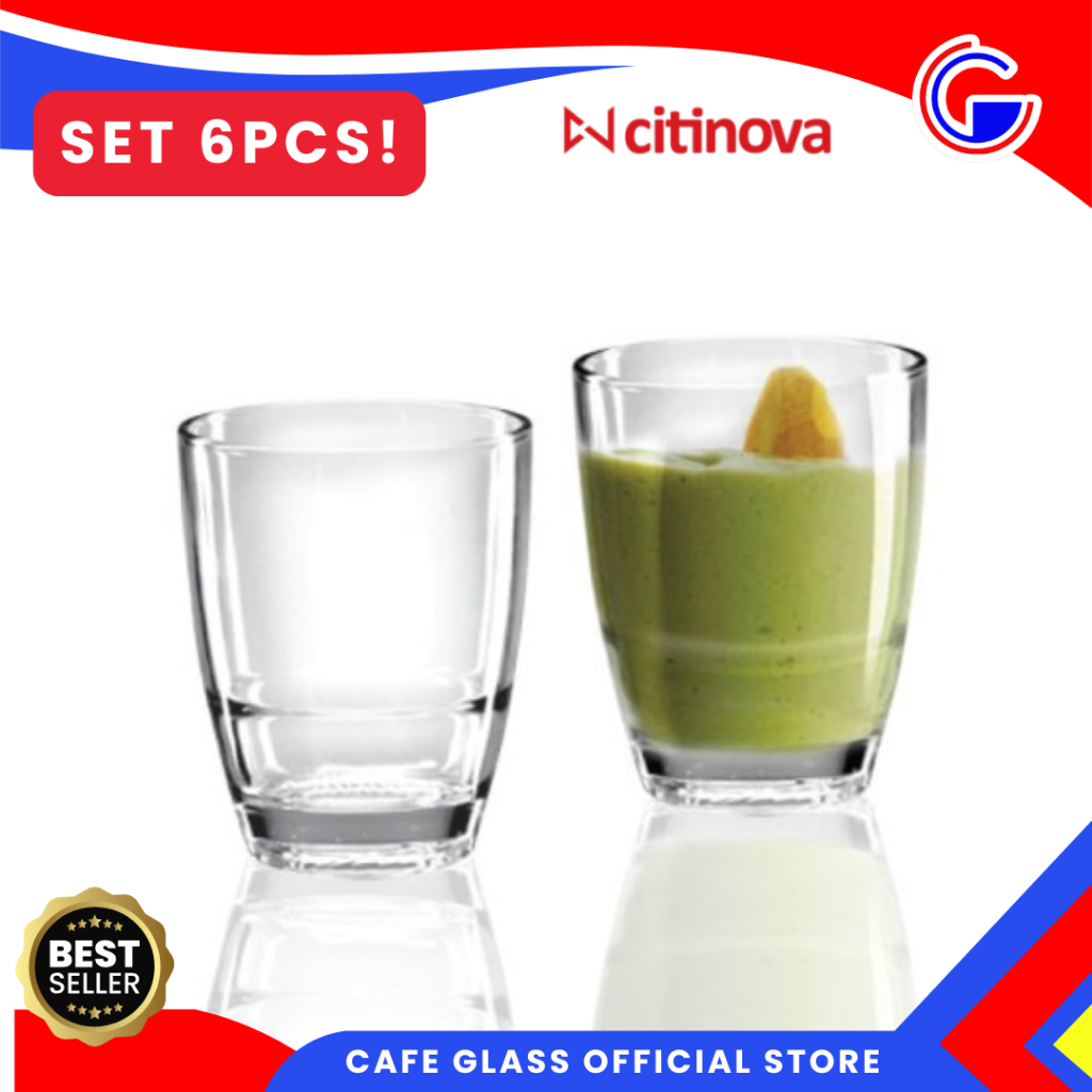 Gelas Kaca Birmingham Citinova Set 6pcs - Gelas Puding Dessert Kaca - Gelas Cafe 360ml