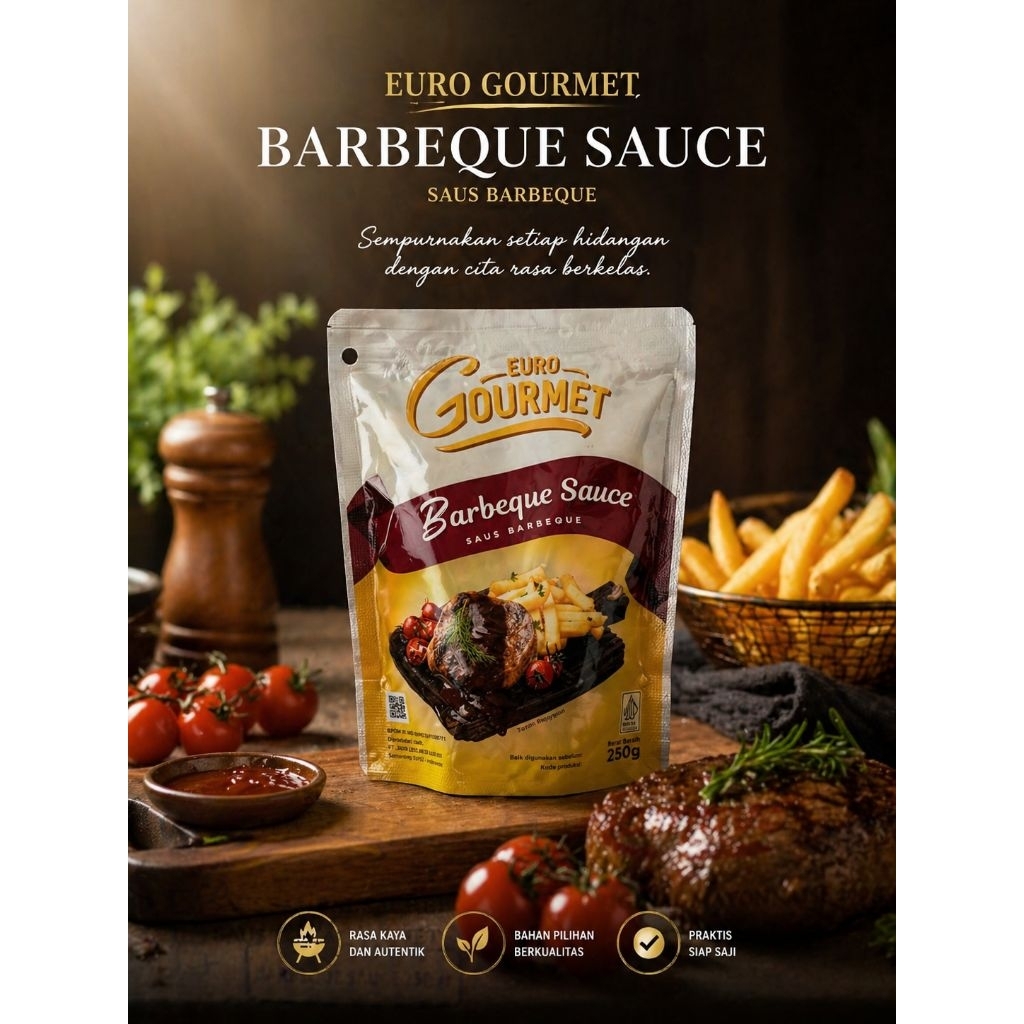 Jual Saus Steak BBQ Barbeque Euro Gourmet 250 Gram - Rasa Sapi Panggang ...