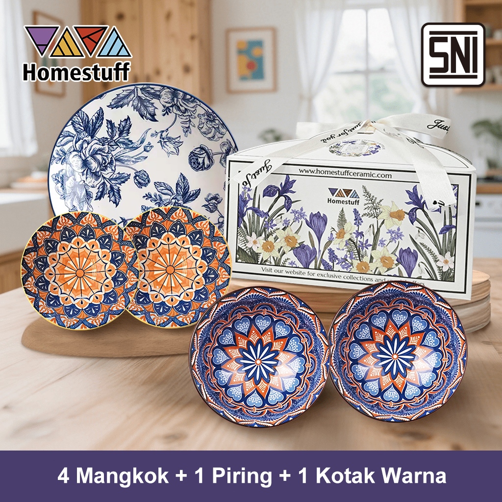 Jual [Violet Box Series] HOMESTUFF Hampers Set Piring dan Mangkok Mewah ...