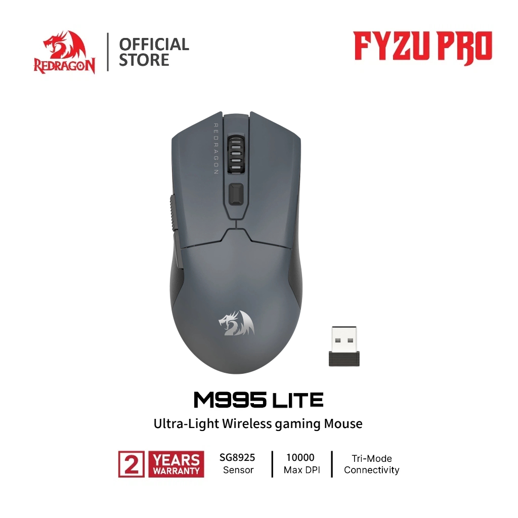 Jual Redragon FYZU M995 LITE Wireless Gaming Mouse 10K DPI Rechargeable ...