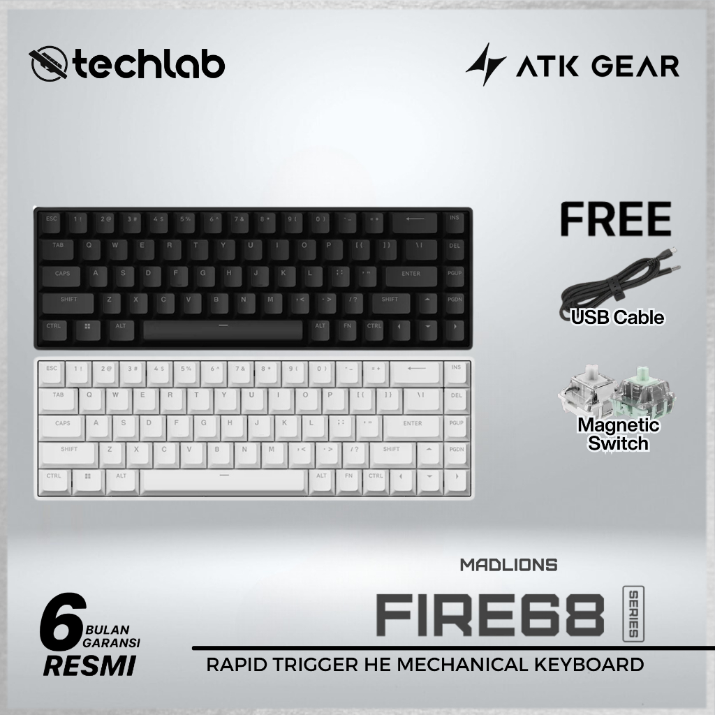 Jual ATK Madlions FIRE68 / FIRE-68 Hall Effect 65% Keyboard Rapid ...