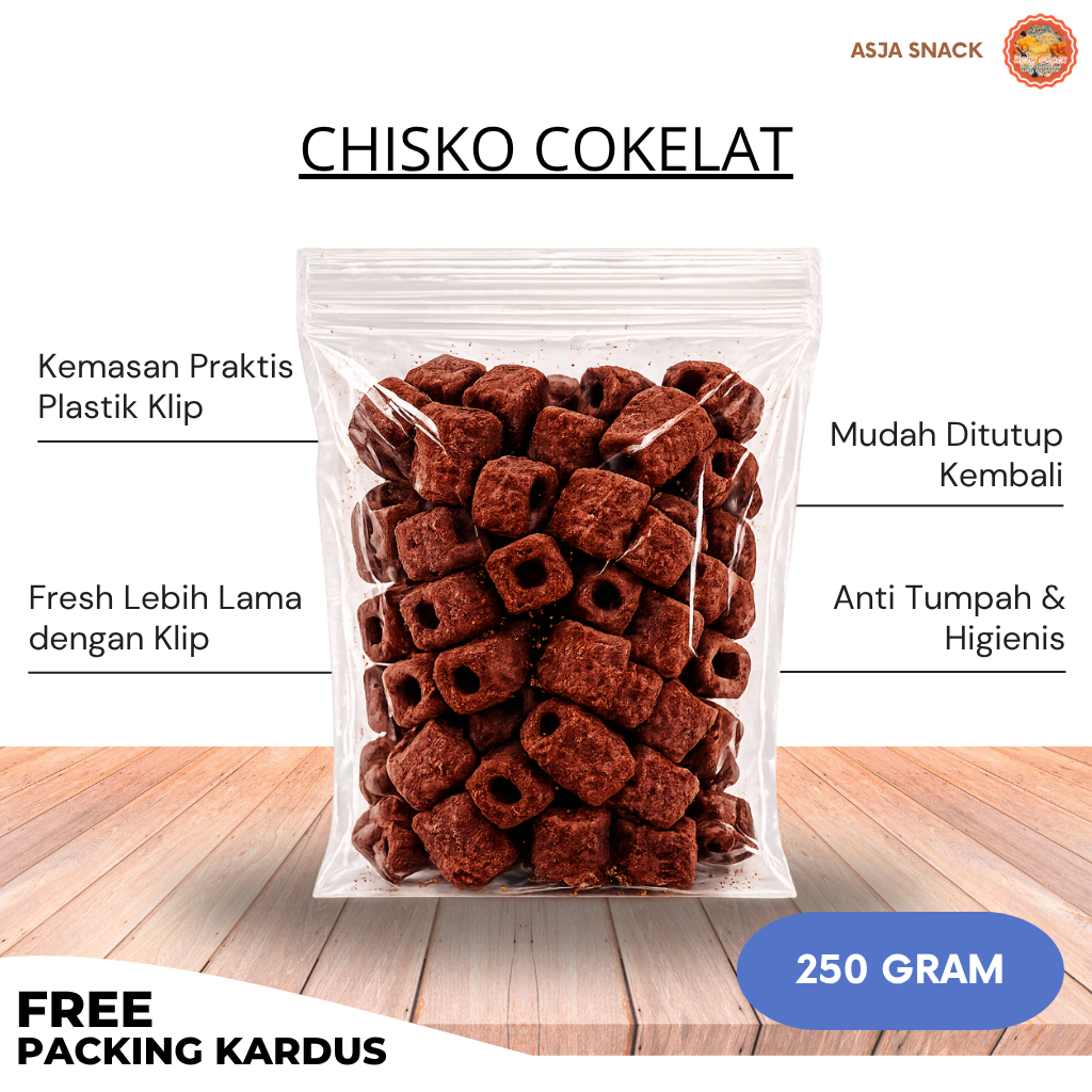 Jual Chisko Cokelat 250 Gram Renyah Manis | Snack Coklat Crispy 250 ...