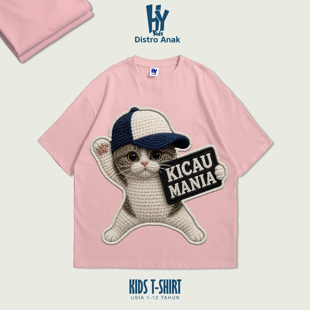 Kaos Anak Motif Kucing Kicau Mania Untuk Usia 1-12 Tahun Shp - foto 4