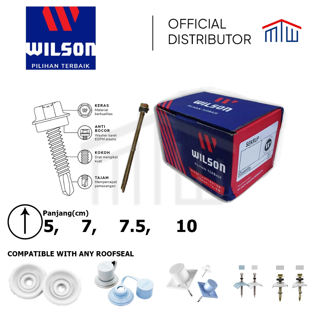 Jual Baut Drilling Roof/Atap Bergelombang uPVC, Rooftop, Spandek, Seng ...