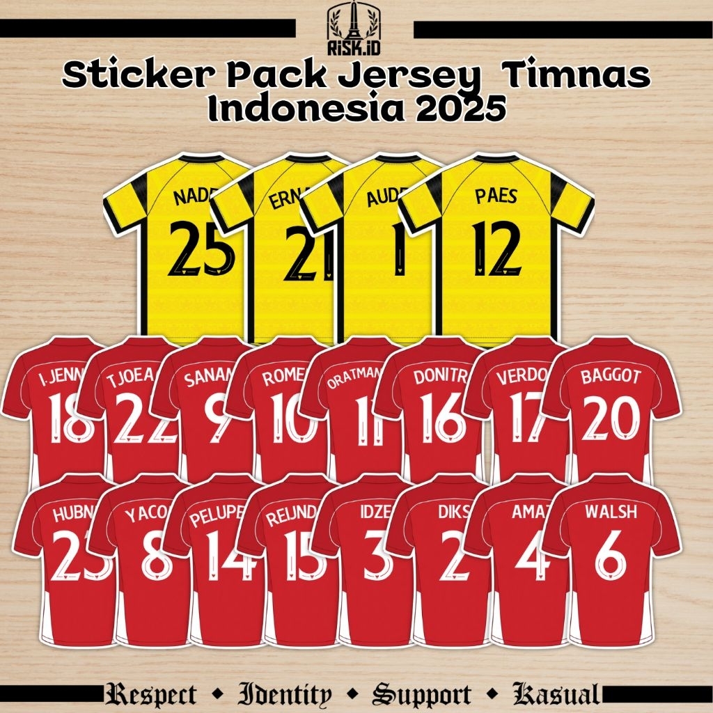 Jual 25++ Sticker Pack Timnas Indonesia 2025 Terbaru - Stiker NNS ...