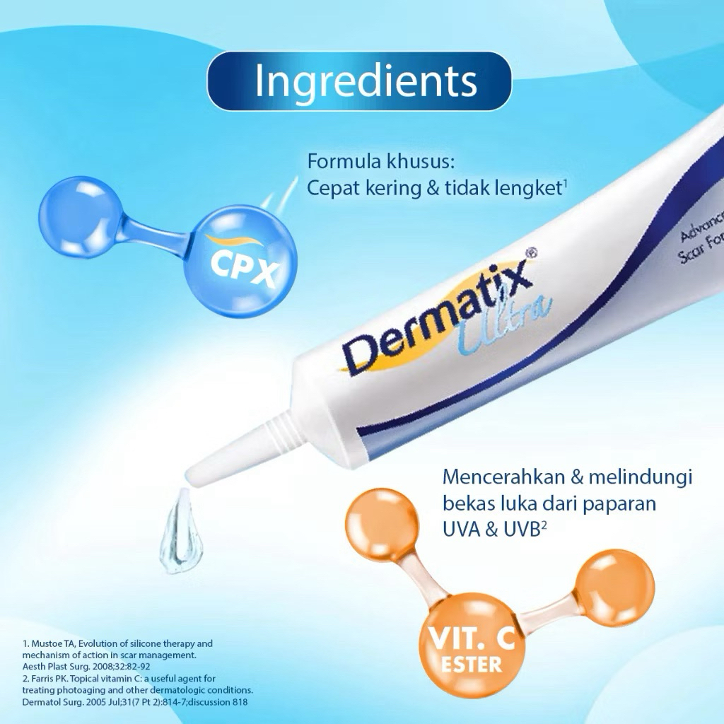 Dermatix Ultra 15gr Cream Penghilang Bekas Luka, Jerawat - foto 4
