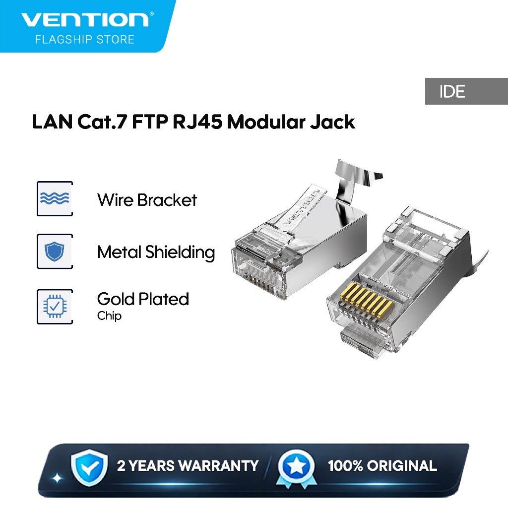 Jual Vention Connector LAN Cat.7 FTP RJ45 Modular Jack - IDE | Shopee ...
