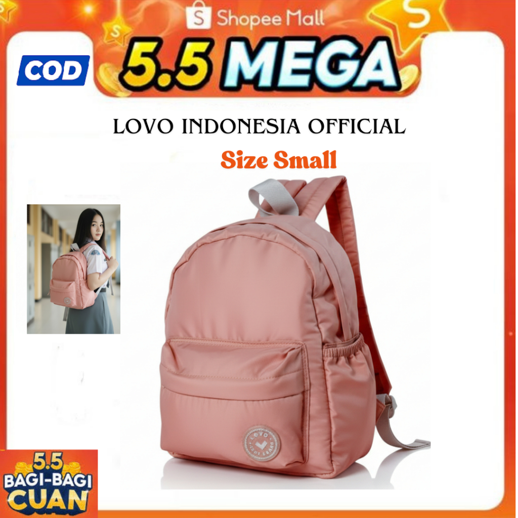 Jual Lovo.id - Tas Ransel Mini Colour Pop Backpack Water reppelent ...