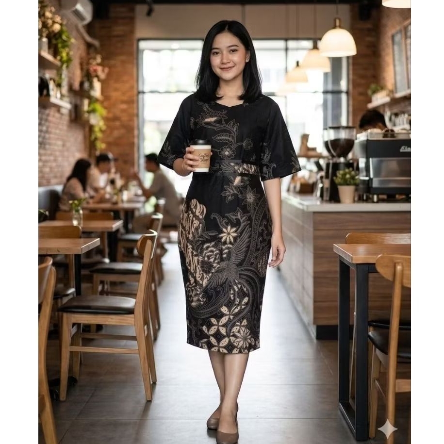 Batik Couple Motif Seling Hitam Atasan Batik 2