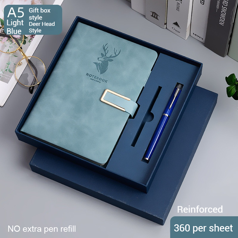 Jual Notebook Gaya Klasik Notebook Tebal Notebook A5 pena kotak hadiah ...