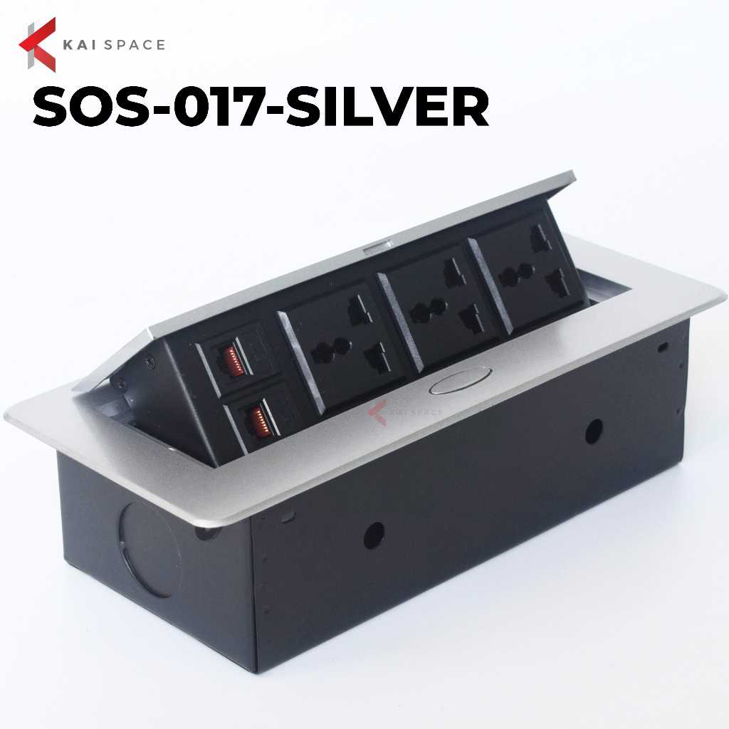 Jual STOP KONTAK TANAM MEJA KANTOR - Desk pop-up socket universal ...