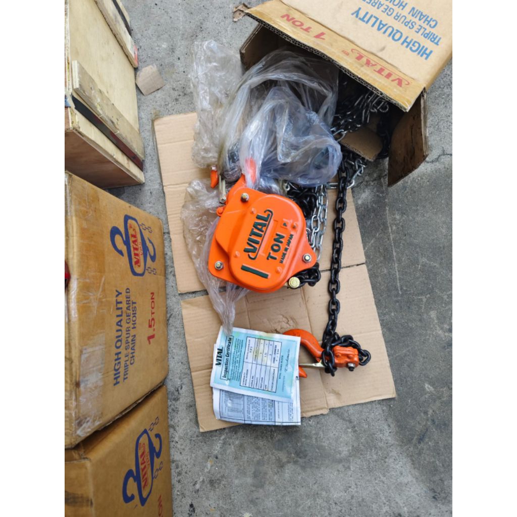 Jual Chain Block TAKEL 1 Ton x 5 Meter merek VITAL | Shopee Indonesia