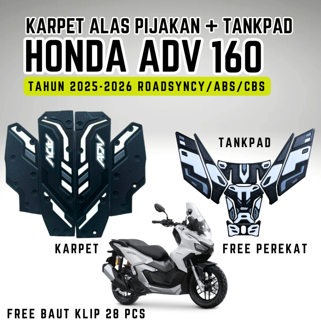 Jual BUNDLING AKSESORIS MOTOR HONDA ADV 160 ROADSYNC/ABS/CBS TAHUN 2025 ...