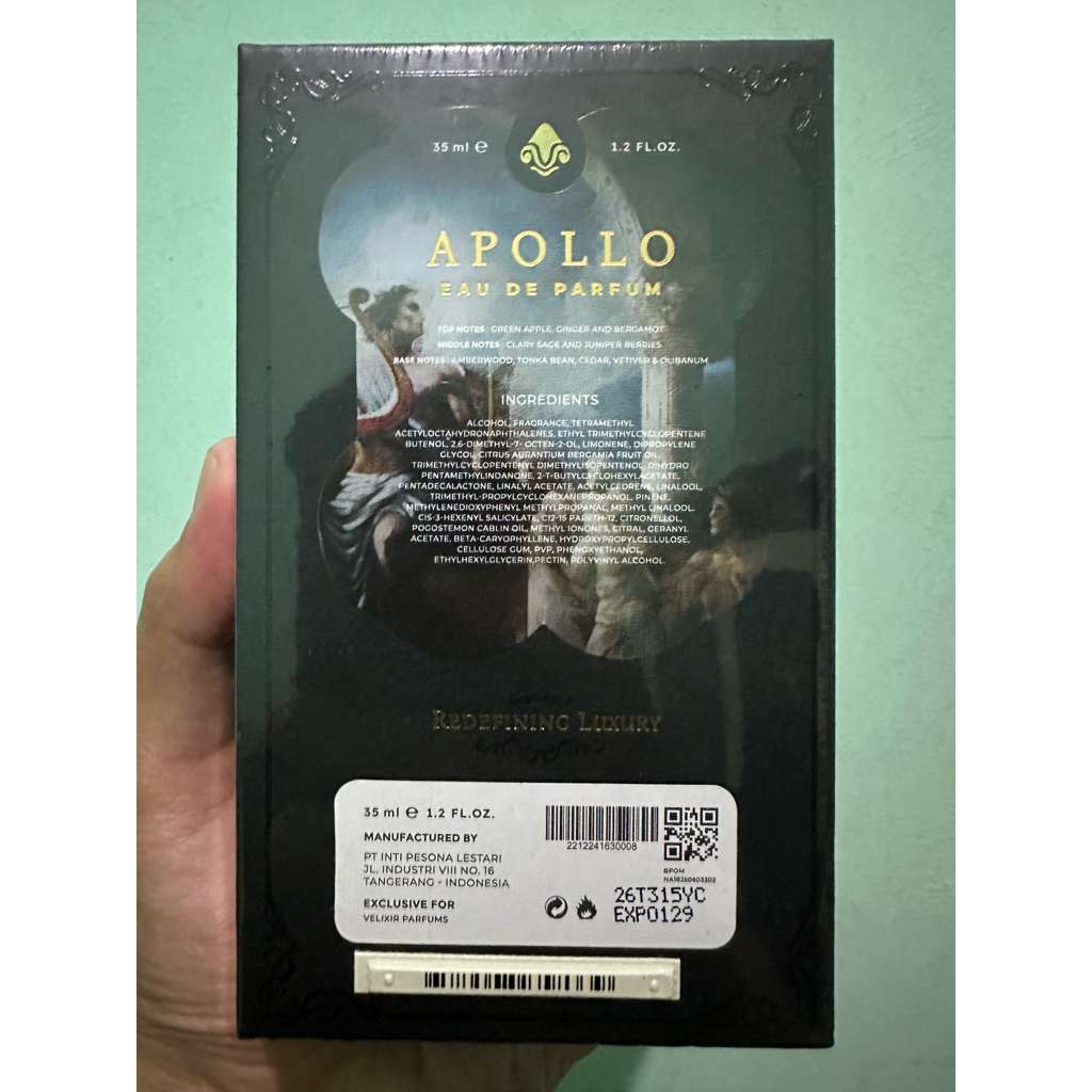 Jual Parfum Velixir Apollo 35ML EDP | Shopee Indonesia