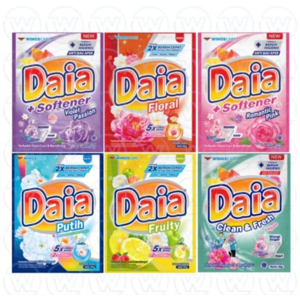 Jual Daia Deterjen Bubuk 47gr | 1 Dus - Isi 12 Renceng (72 Sachet ...