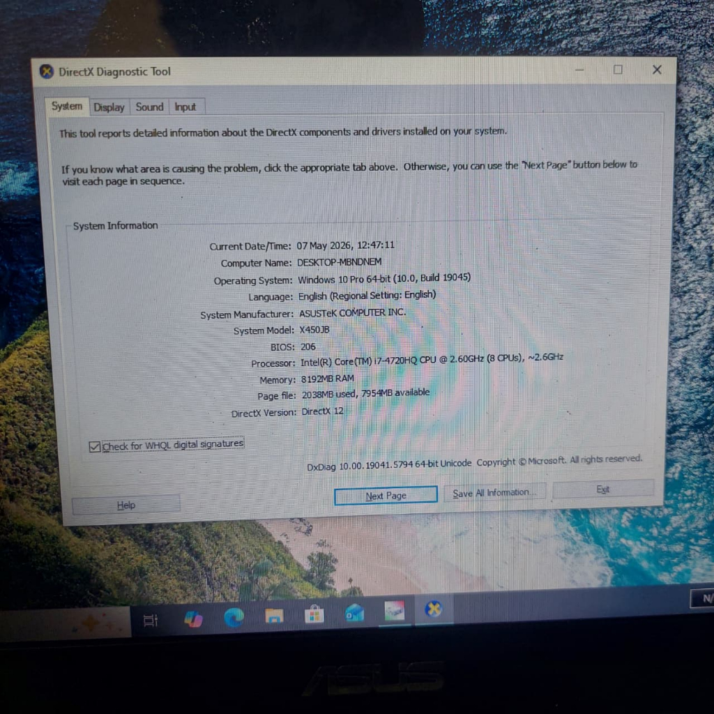 Jual MAINBOARD LAPTOP ASUS X450J HIDUP NORMAL INTEL CORE i7-4750HQ VGA ...