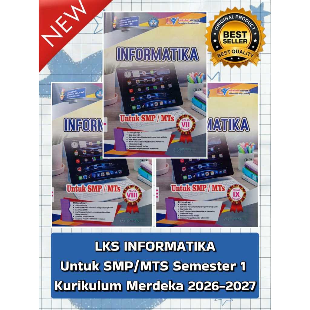 Jual LKS INFORMATIKA SMP SEMESTER 1 TAHUN 2026-2027 KURIKULUM MERDEKA ...