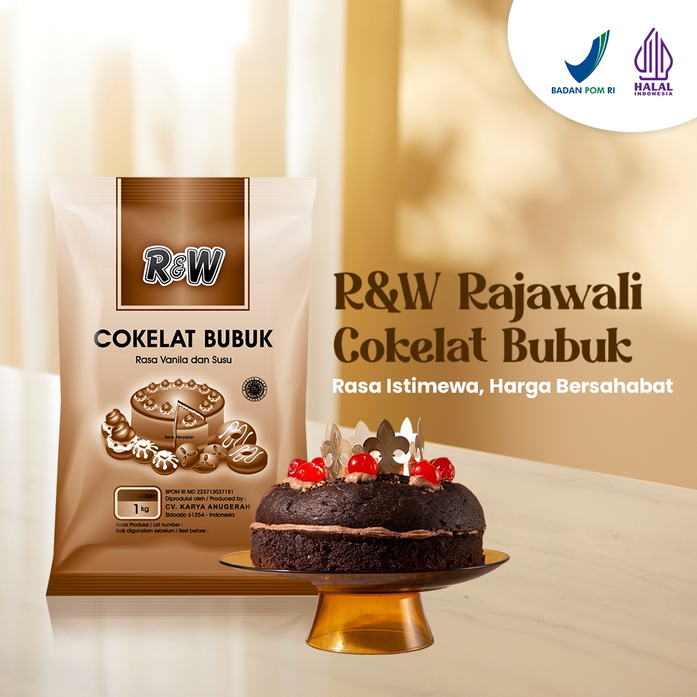 Jual R&W Rajawali Cokelat Bubuk 250 Gram Powder Cocoa Rasa Vanila Susu ...