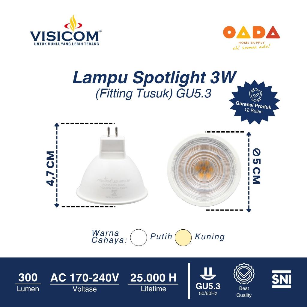 Jual VISICOM Halogen Fitting MR16 3W GU 5.3 Fitting Tusuk Spot Light ...
