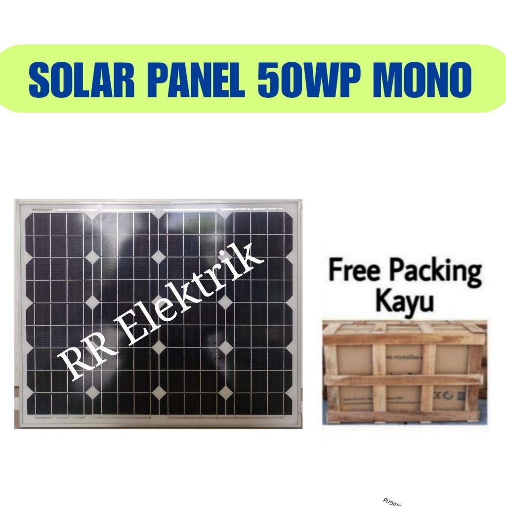Jual Solar Panel Solar Cell Panel Surya 50wp Mono 50wp Monocrystalline ...