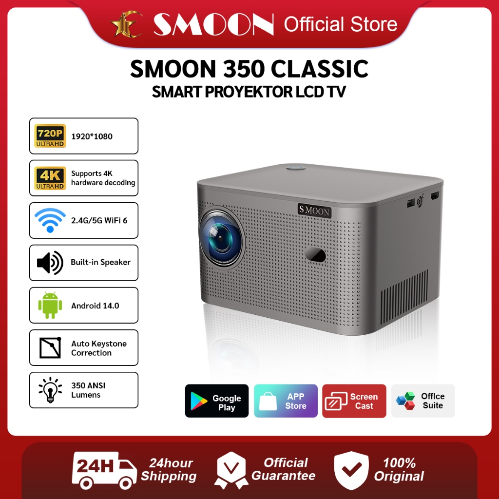 Jual SMOON350 CLASSISC - SMART PROYEKTOR LCD TV - Include HDMI - Google ...