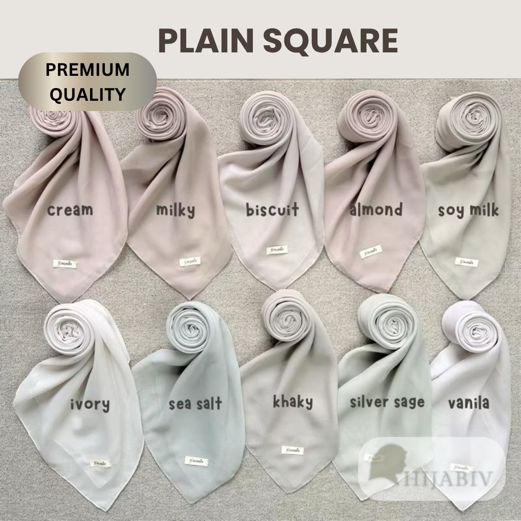 PLAIN SQUARE | HIJAB SEGI EMPAT POLLYCOTTON PREMIUM