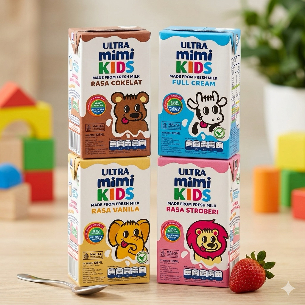 Jual Ultra Mimi Kids Susu UHT Full Cream Kotak 40 x 125 ml - Karton ...