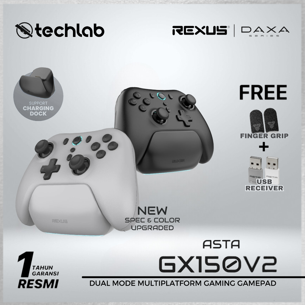 Jual Rexus Asta GX150 V2 / GX-150 V2 Wireless Dual Mode Gamepad ...