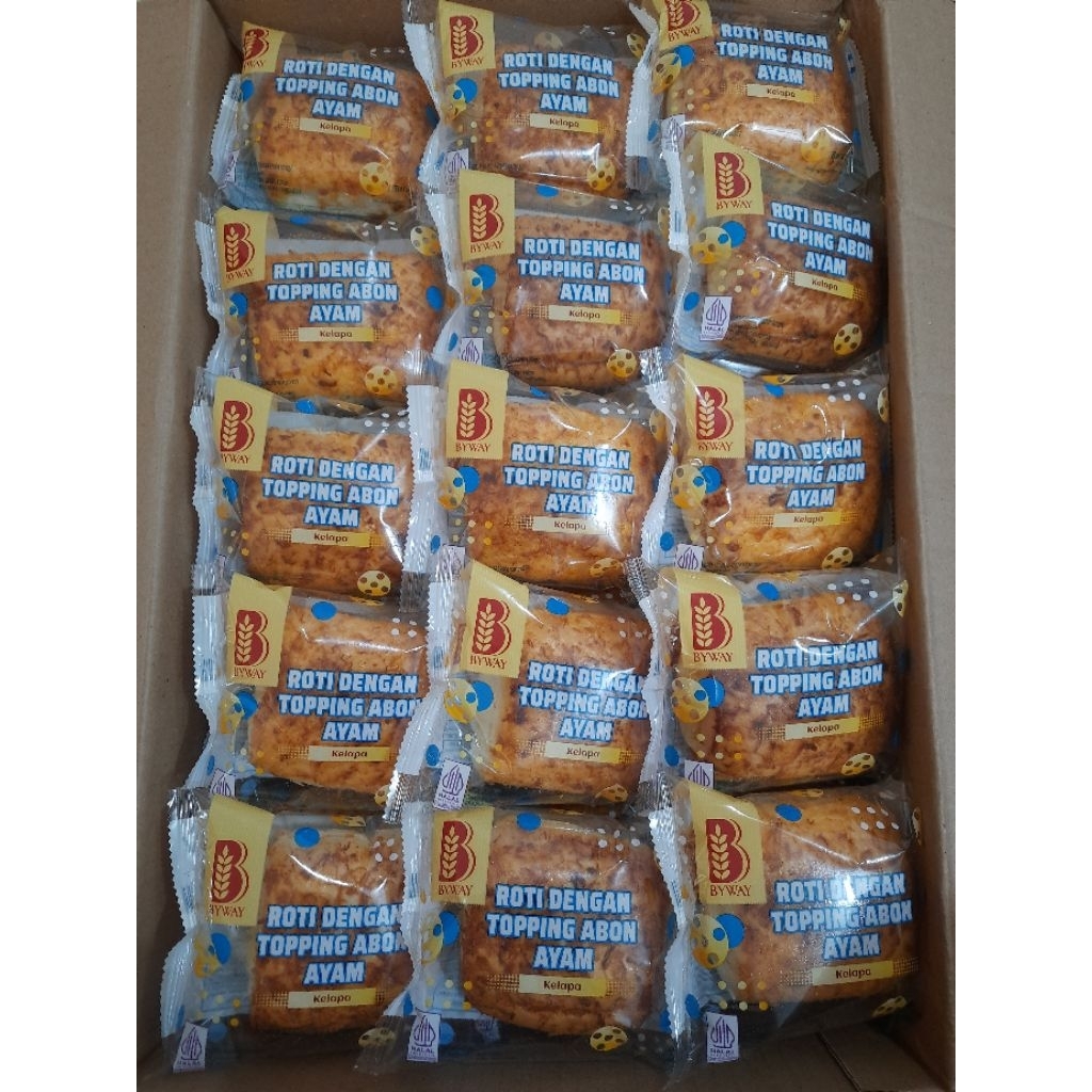 Jual Roti Abon BYWAY / Roti Bertopping Abon 1 dus isi 60pcs | Shopee ...