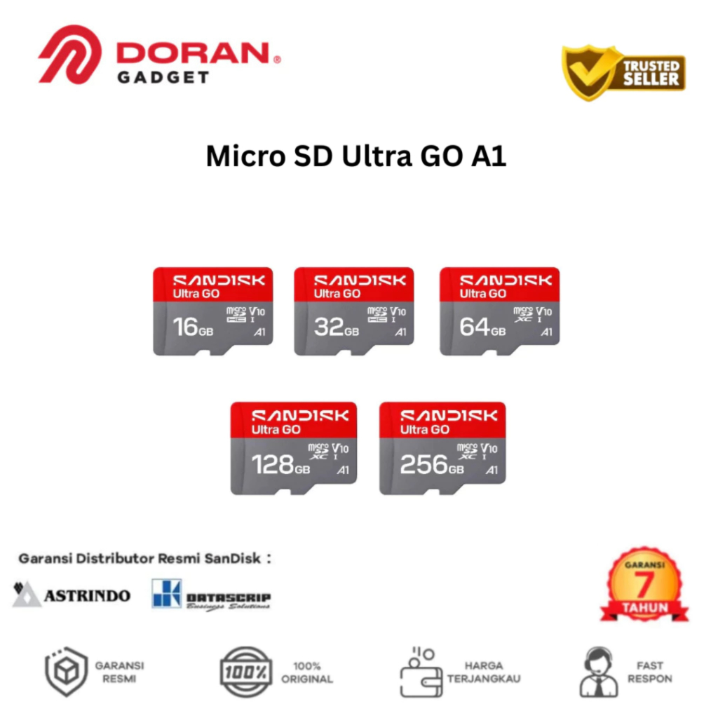 Jual Micro SD Ultra GO Sandisk MicroSD With Adapter Original Astrindo ...
