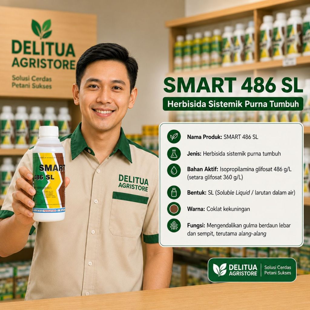 Jual HERBISIDA SMART 1 LTR 486 SL PEMBASMI RUMPUT | Shopee Indonesia