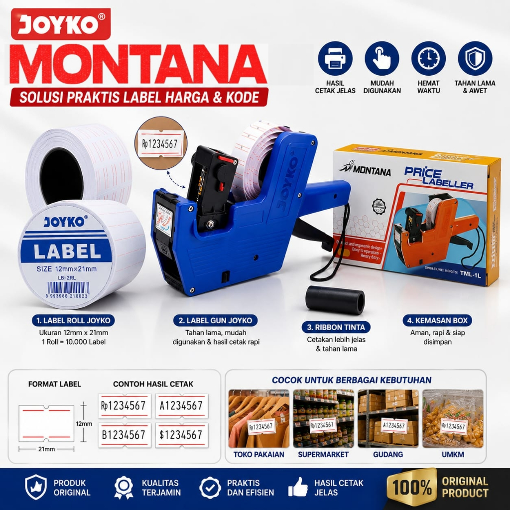Jual Mesin Alat Label Harga / Price Label Origin OPL 5500 8 Digit ...