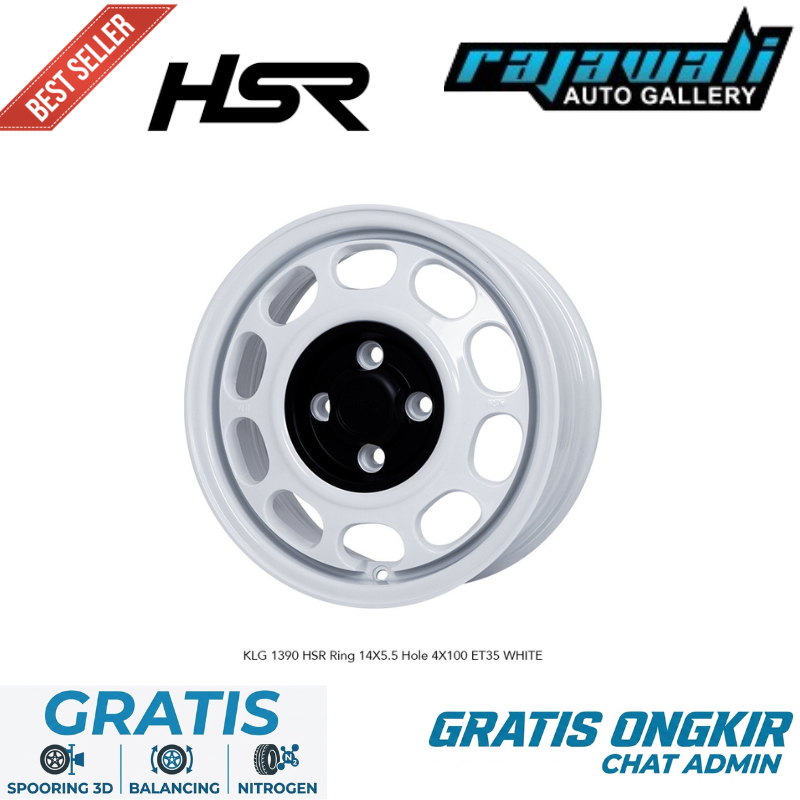 Jual velg mobil r14 HSR KLG LEBAR 5,5 PCD 4X100 velg racing ring 14 ...
