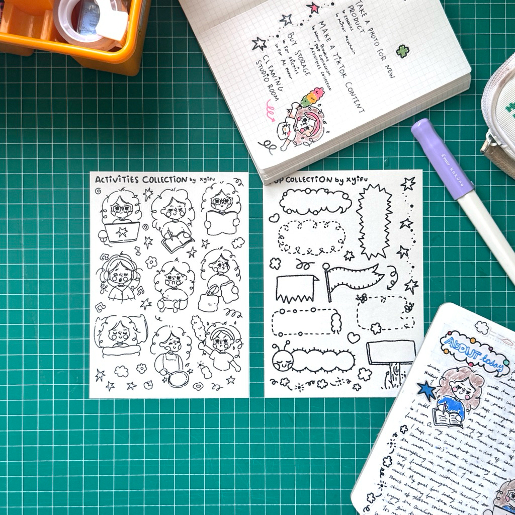 Jual A6 Writable Journal Sticker Sheet – Daily Activities Planner ...