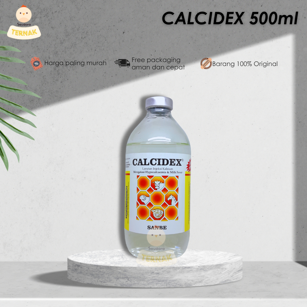 Jual Calcidex 500 ml Injeksi Kalsium Obat Milk Fever Sapi Kuda Kambing ...