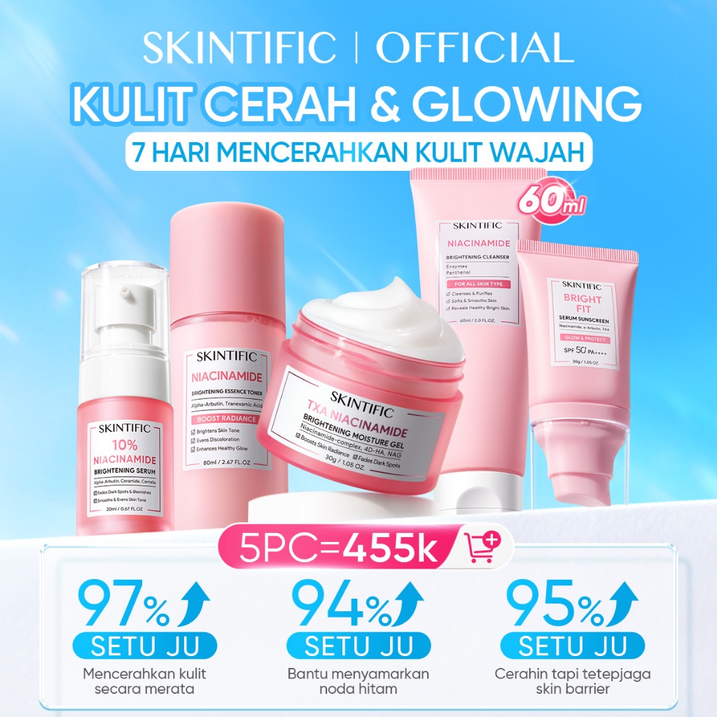Skintific 5pcs Skincare Set Glowing Anti-Aging