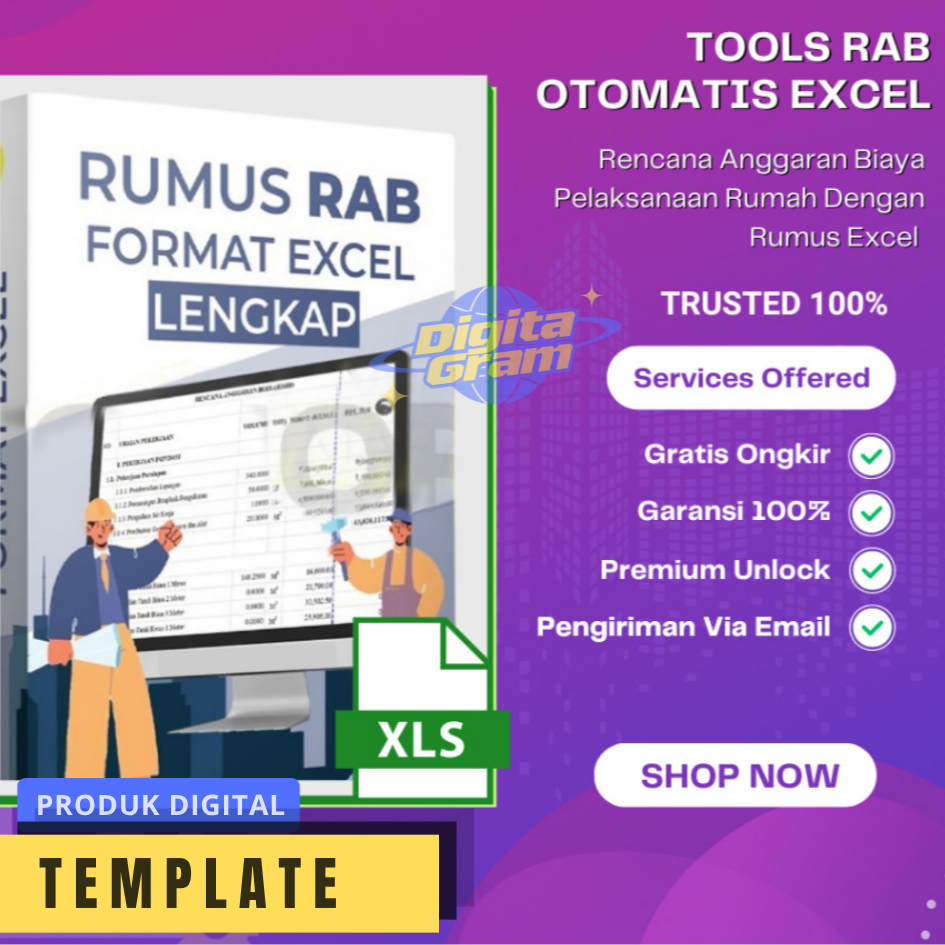 Jual [DGM] Tools RAB Otomatis Excel Aplikasi dan Rumus Perhitungan ...