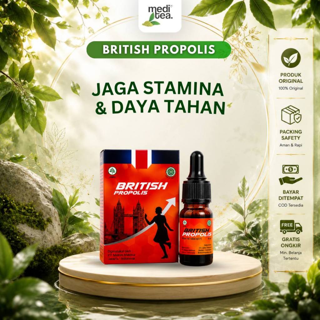 British Propolis Original 100% Asli - Obat Kolesterol Diabetes Asam urat Hipertensi Tuberkulosis Kanker Tumor Jantung