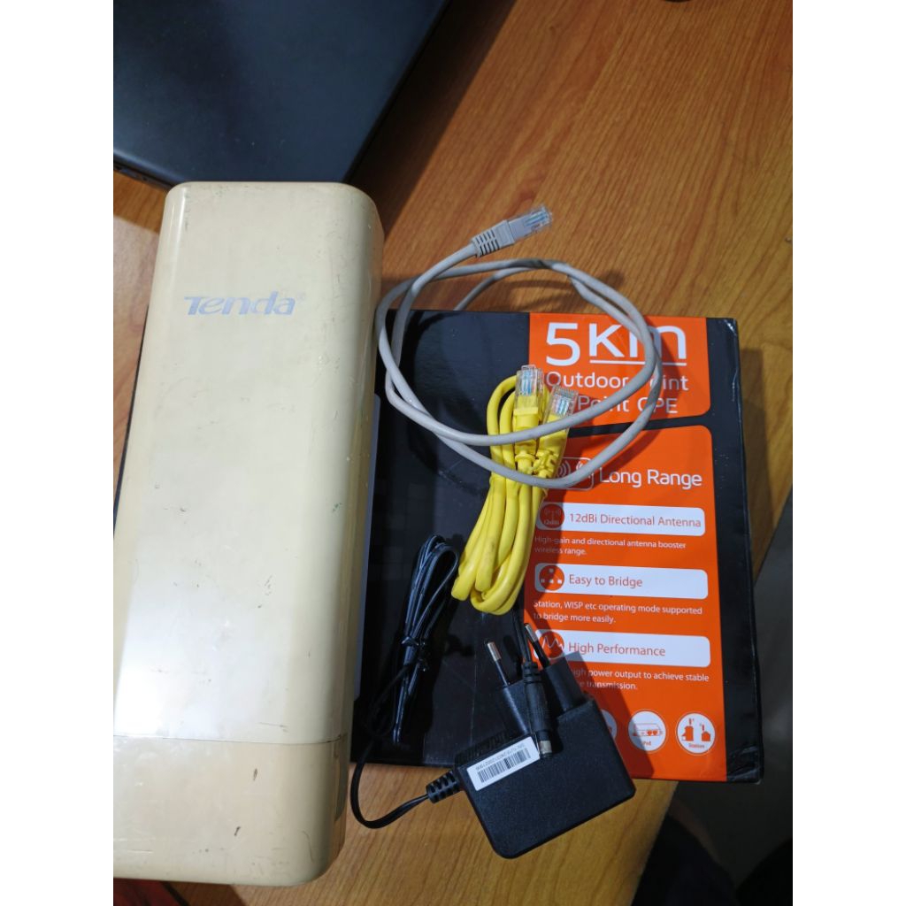 Jual ORIGINAL Tenda 03 5km Outdoor CPE AP Router Mode 2.4Ghz | Shopee ...