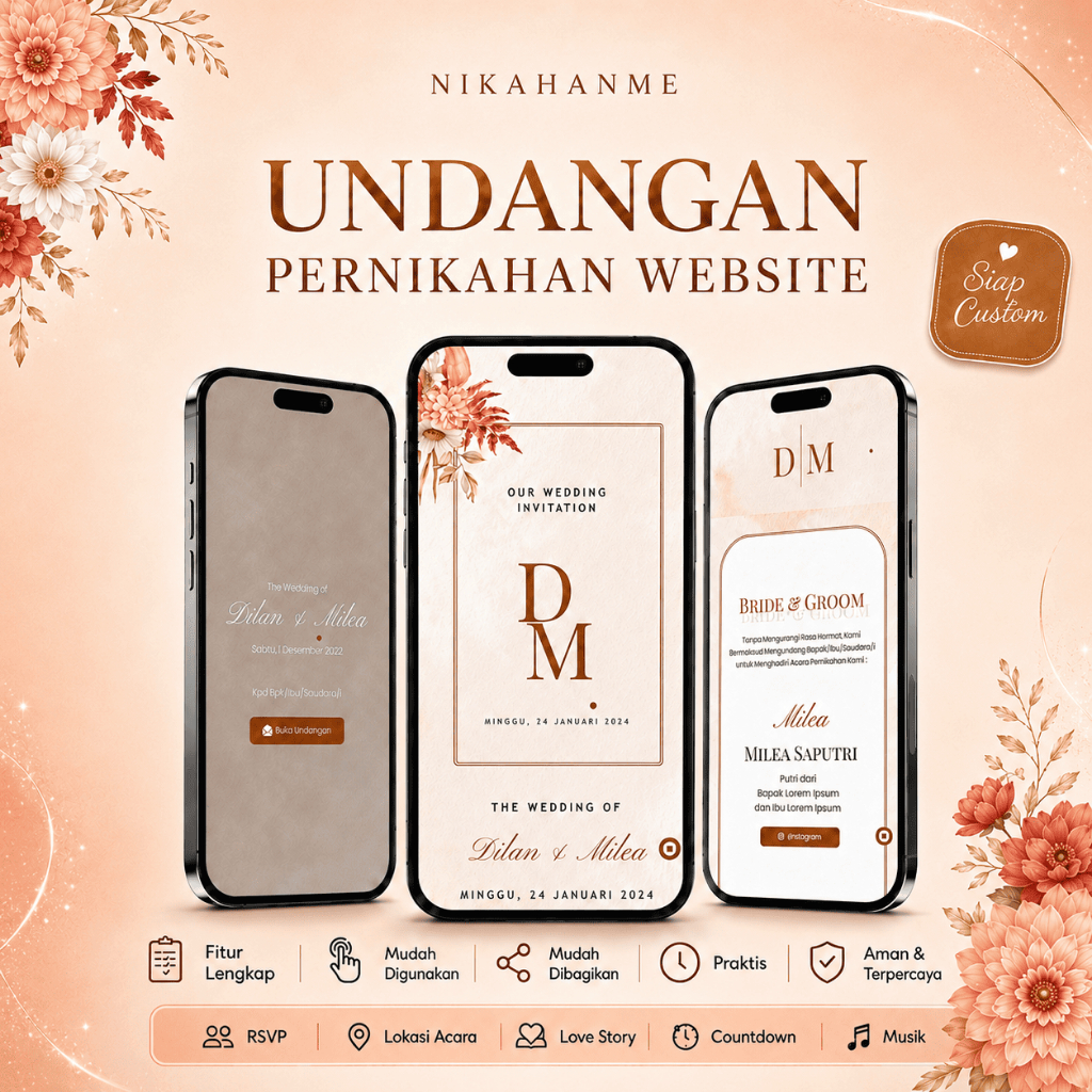Nikahanme - Undangan Pernikahan Digital Website Custom Tamu UNLIMITED