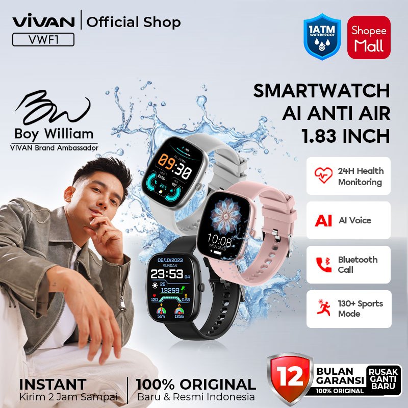 Jual VIVAN Smart Watch TFT 1.83