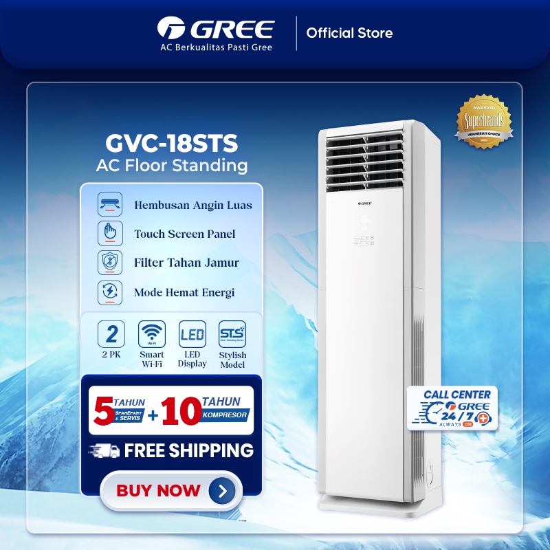 Jual GREE AC Floor Standing 2PK - Non-Inverter - Dengan Smart WIFI dan ...