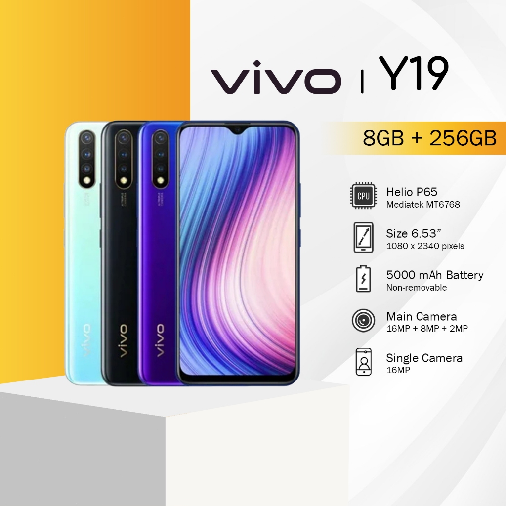 HP VIVO Y19 8/256GB Smartphone Fullset Garansi 1 Tahun