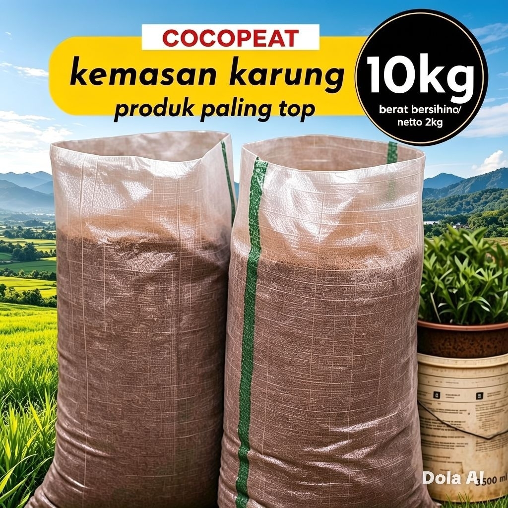COCOPEAT KEMASAN 10KG media tanam bagus /cangkok/semai/perkebunan