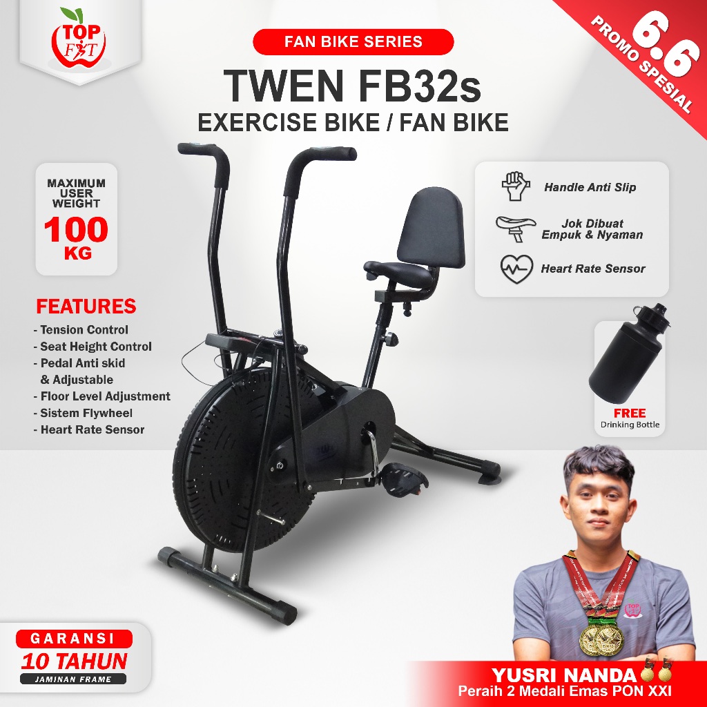 Jual Sepeda Statis Fan Bike TWEN FB32 FB32S Platinum Bike Termurah ...