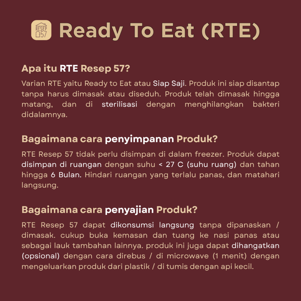 Jual RESEP 57 - Paket RTE Ayam Sapi Boneless lauk Siap Saji Makanan ...