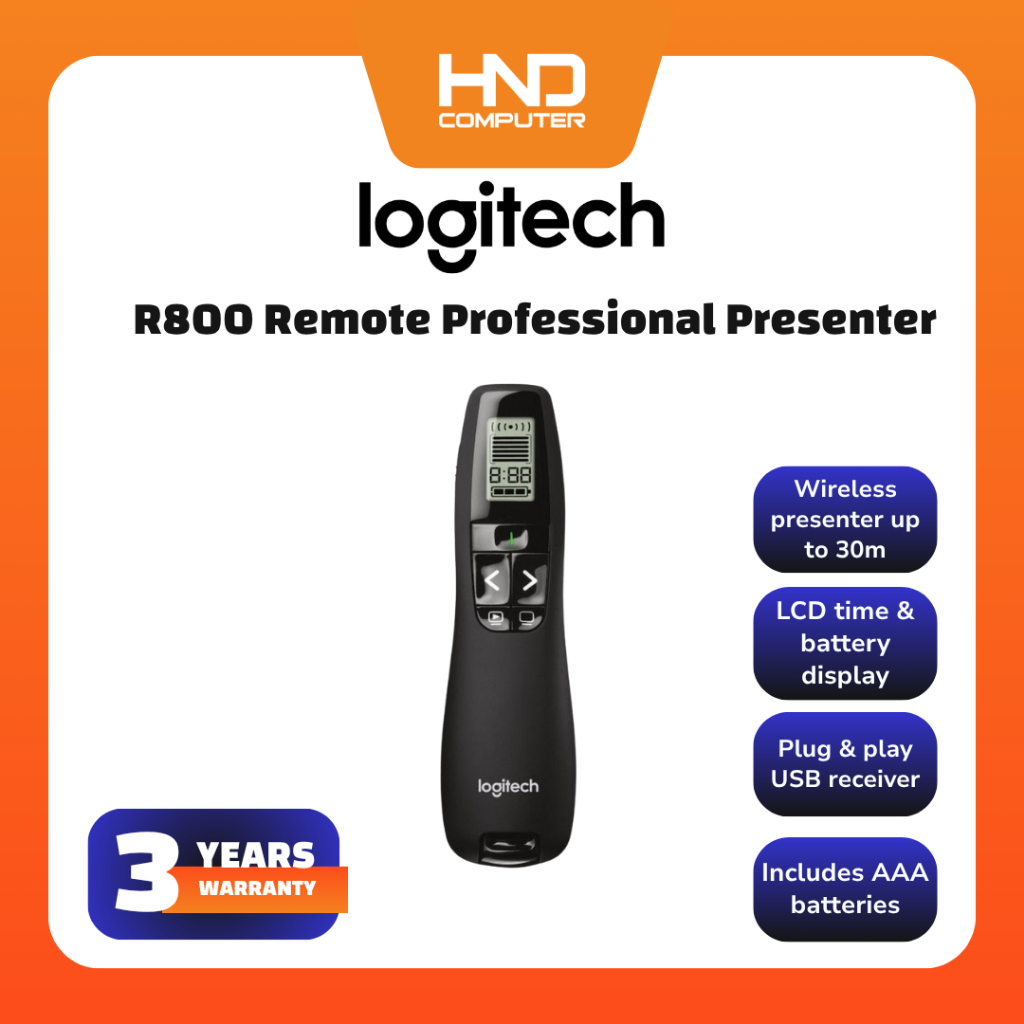 Jual Logitech R800 Remote Professional Presenter Wireless Laser Hijau ...